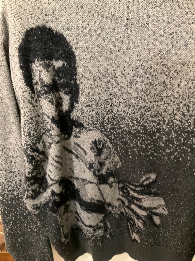 Euc Derschutze Gray Speckled Gradient Knit Sweater Size Medium — image 5 of 5